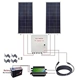 ECO-WORTHY 300W シリコン太陽電池パネルモジュール 12Vバッテリー充電