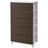 サンカ ルームス(ROOM'S) 5段 ワイド チェスト(幅54 奥行42) サンドブラウン 前面マット仕上げ RSD-S545(SBR)