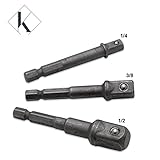 3ピース電源拡張ビットセット – Drills、ソケットアダプタセット – 六角シャンクFitsすべてのdrills- 3サイズ、1 / 4 " 3 / 8 " 1 / 2 " – - by Katz