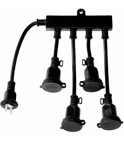 Amazon.co.jp: 延長コード 短い 屋外用 4個口 15A 1500w 防雨型プラグ