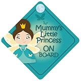 MLP015 Mummy's Little Princess On Board Car Sign New Baby / Child Gift / Present / Baby Shower Surpr