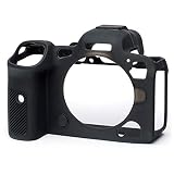 イージーカバー キヤノン互換品 EOS R6 Mark III / R6 Mark II / R6 / R5 用 シリコン カメラカバー 液晶保護フィルム付 (ブラック)