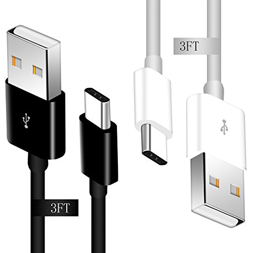 USBタイプCケーブル、2パックAndroid電話USB A to USB C充電ケーブル高速充電コードfor Samsung Galaxy s9、s9 Plus、Note 8 s8 Plus、LG g6 V30、NEXUS 5 X/6p、Google Pixel XLの表紙