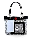 2 Red Hens Rooster Diaper Bag, Grey Damask by 2 Red Hens