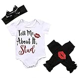 Canis Baby Girls Tell Me About It、スタッドボディスーツとソックスOutfit withヘッドバンド カラー: ホワイト