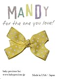 MANDY ベビー ヘアクリップ Baby Bows Yellow with White Dot