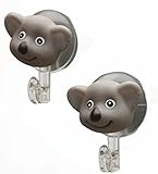 セットof 4 Cute Cartoon Suckerフッククリエイティブバスルームフックグレー