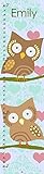 Green Leaf Art Growth Chart, Personalized Owls and Hearts [並行輸入品]