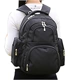 あるあるポケット 大容量タイプ マザーズ リュック! おむつ替えシート付。 ベビーカーフックプレゼント！ (黒)