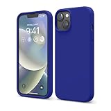 elago iPhone 14 ケース 対応 iPhone 14 ケース リキッドシリコンケース 全面保護 カバー 耐衝撃 傷防止 ソフトマイクロファイバー裏地 6.1インチ(コバルトブルー)