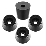 uxcell ラバー製パッド バンパーパッド 家具の脚パッド ブラック D19x15xH17mm 4個入