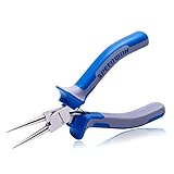 SPEEDWOX 丸ペンチ ラウンドノーズプライヤー 小型 ヤットコ 丸やっとこ 丸口 マイクロ ジュエリー製作 曲げ加工 軽量 バネ付 精密作業 ビーズ アクセサリー クラフト 手芸用品 手作り D