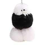 レディースキーリングかわいい犬子犬Lovelyふわふわボールキーチェーンバッグペンダントオーナメント – 1 #