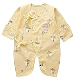 ロンパース 女の子 肌着 カバーオール ベビー服 新生児 コットン 長袖 秋 股下スナップ 子供服 女の子 ピンク 可愛い 熊柄 イエロー