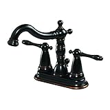 Aqueous 50B42CYBBADZ Ballymore Victorian Lavatory Faucet 2-Lever Handles Centerset, Brushed Bronze [