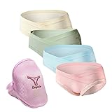 AIYUE マタニティー　妊婦専用のショーツ　妊娠初期～産後　ローライズ　4枚セット　専用のランドリーバッグ付き　お買い得 100％綿