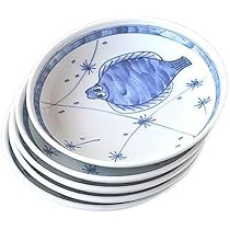 Amazon | 中皿5枚 取り皿 三峰 魚 ヒラメ | ノーブランド品