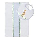 Elegant Baby Perfect Shower Gift Burp Cloth and Bib Set, Giraffe by Elegant Baby