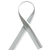 ニットパイピングテープ 3m単位切り売り 幅10mm 日本製 装飾テープ 服飾 手芸 リメイク 黒 白 赤 青 黄 緑 (グレー×ホワイト（#10X19）)