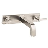 Hansgrohe 39148821 Axor Citterio壁マウント蛇口レバーハンドルベースプレート付き、つや消しニッケル