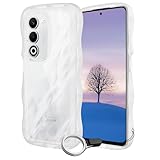 OPPO A5 5G ケース クリア ウェーブ TPU波状のバンパー 透明 スマホケース かわいい うねうね オッポ A5-5G ウェーブ デザイン 可愛い 韓国 女性用 薄型 人気 おしゃれ 耐衝撃 ストラップホール付き(クリア)