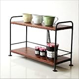 棚 シェルフ 飾り棚 木製 アイアン スパイスラック おしゃれ シンプルミニラック A [kan6904]