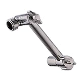 HANEBATH  4インチ真鍮シャワーアームシャワーヘッドコンボ高さ調整アームマウント、つや消しニッケルまたはクロム仕上げ 04-101N