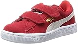[プーマ] PUMA Suede 2 straps Kids 356274 03 (ハイ リスク レッド/ホワイト/16.0)