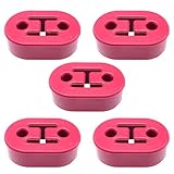 TIGRE BLANC マフラー ハンガー 汎用 マウント リング ブッシュ 吊りゴム 2穴 11mm 経年 劣化 交換 ゴム 5個 セット 赤 レッド