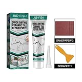 陶器 補修キット タイル修理剤 浴槽修理 穴の傷を修正 セラミック大理石床修理ペースト ホーロー 補修 洗面台 陶器 ひび割れ 補修 浴槽修理ペースト速乾性接着剤 家具補修ペースト キッチン バスルーム 洗面台 カウンタートップ用