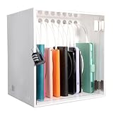 プラスアート【ほこりから守る】スマホ充電ポート保管用ロッカー 10台用 ダイヤル錠付 (縦型) 充電ステーション10ポート 充電スタンド