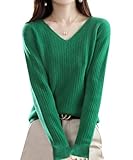 [Ladyangel] リブニット セーター 14色 レディース トップス Vネック カットソー 長袖 プルオーバー ストレッチ 着痩せ 柔らか 着回し力 インナー シンプル おしゃれ カジュアル 通勤