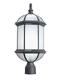 Woodbridge Lighting 61036WL-BKP Glenwood 1-Light Outdoor Post Mount, Powder Coat Black [並行輸入品]