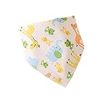 3コットンベビーバンダナよだれ三角形ビブ新生児動物園のセット