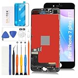 SRJTEK for iPhone 7 Plus 5.5 画面互換 液晶パネル交換【TFT品質・ホームボタン非搭載】LCDディスプレイ タッチスクリーン デジタイザー 総成修理用 A1661 A1784 A1785 修理ツール付き（ブラック）