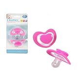 First Steps Dummies with Orthodontic Teat in Pink Heart Shape by First Steps