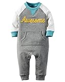 カーターズ Carter's カバーオール 長袖 フレンチテリー綿 Awesome French Terry Jumpsuit NB (50-55cm) [並行輸入品]