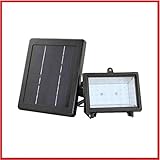 LEDソーラー投光器　高輝度LED 40球 防雨 省エネ 太陽光発電 (昼白色)