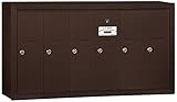 Salsbury Industries 3506ZSU Surface Mounted Vertical Mailbox with USPS Access and 6 Doors, Bronze by