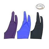 IDS Artist Glove for Drawing Tablet Anti-fouling Drawing Glove with Two Fingers for Graphics Drawing