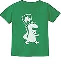 アイルランドT - Rex DinosaurクローバーHat聖パトリックの日幼児/幼児キッズTシャツ カラー: グリーン