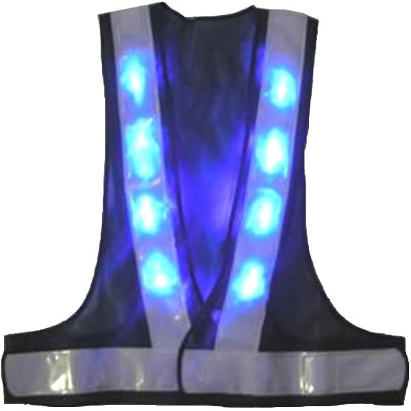 Amazon.co.jp: 安全・サイン8 超高輝度赤色LEDベスト LED安全チョッキ