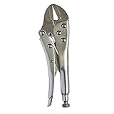 Perfk 高品質　ロッキングプライヤー　高硬度　炭素鋼　クランプ　調整可能　ロックレンチ　修理工具　黒＆銀 - 銀