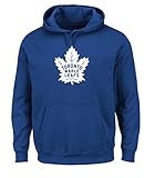 NHLメンズフェルトTekパッチフード付きフリースセーター XL ブルー