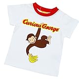おさるのジョージ 半袖Tシャツ ベビー キッズ Curious George 子供用 fo-sn3256-9025 90cm オフ白