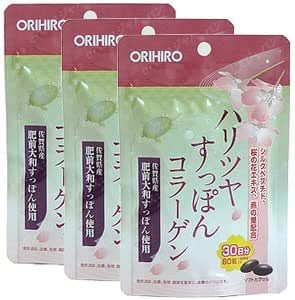 Amazon オリヒロ ハリツヤすっぽんコラーゲン ３袋セット オリヒロ コラーゲン