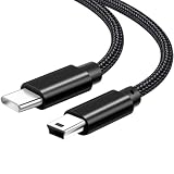 USB C→ミニUSBケーブル Type C to Mini USBケーブル USB2.0ケーブル 1.5m 充電とデータ転送 ブラック 互換デジタルカメラ ドライブレコーダー MP3/MP4 GPSなど