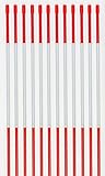 私道マーカー、Pro雪Stakes Reflective with Armorキャップ、4 ft、5 / 16 "、シングル レッド
