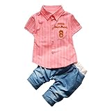 JIEYA男の赤ちゃんのイギリスの旗プリントサマーセットノースリーブタンクトップ+ショーツ (2-3歳, 淡红)