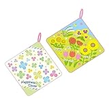 子供 ループタオル ハンドタオル タオルハンカチ ループ付き タオル 抗菌防臭加工 2枚組 fo-500h 女の子セットNo.04